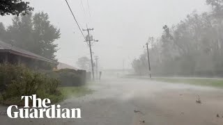 Hurricane Francine lands in Louisiana bringing 100mph winds [upl. by Roumell]