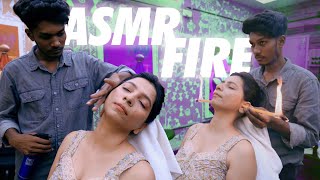 A Dance of Flames amp Calm  ASMR Fire amp Ear Massage Magic [upl. by Bari]