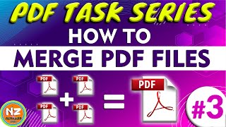 How to merge pdf files into one  combine pdf files into one  merge pdf files  Pdf Task Series 3 [upl. by Holden]