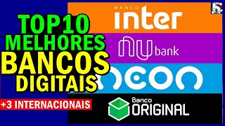 TOP 10 MELHORES BANCOS DIGITAIS para BRASILEIROS e TOP 3 no EXTERIOR RAKING 2022 [upl. by Leirad]