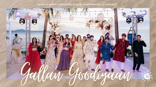 Gallan Goodiyaan  Sajan amp Nishas Wedding Dance Performance  Sangeet [upl. by Ayala]