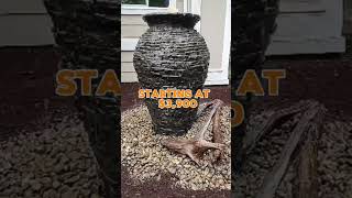 Medium Stacked Slate urn fountain installation [upl. by Irehc]