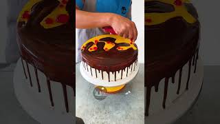 como decorar tortas con ganache y rosetones en crema [upl. by Lyret]