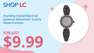 Strada Austrian Crystal Watch  Black ION Plated Steel 657 in [upl. by Ioves975]