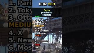 Tu connais bien les capitales  Tu tes trompé à quel niveau  geo capitale quiz pays shorts [upl. by Koziara]