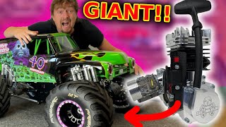 Worlds Biggest RC Car gets RACE Engine 4x power [upl. by Laup279]