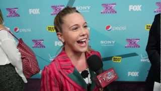 Beatrice Miller X Factor Interview Top 12 Finalists Party [upl. by Deedahs130]