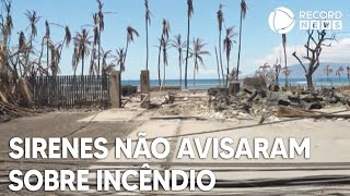 Sirenes não teriam avisado moradores sobre incêndio no Havaí [upl. by Sylirama]