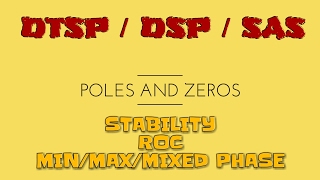 Poles and zeros  ROC stability  minmaxmixed phase system using z transform [upl. by Einnus]