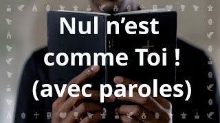 Nul nest comme Toi par Louange Vivante  Chant Chrétien avec paroles pour le Carême et Pâques [upl. by Arelus]