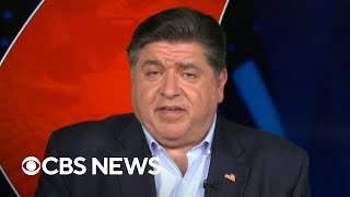 Illinois Gov JB Pritzker reacts to Bidens 2024 exit speech [upl. by Gordie]