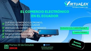 PROMO Webinar quotEl Comercio Electrónico en el Ecuadorquot [upl. by Yggam]