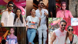 Stars Holi Party  Karan Kundra  Tejasswi Prakash  Nishant Bhatt  Rashmi Desai  Aly Goni [upl. by Banyaz]