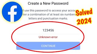 facebook unknown error problem  facebook password error problem [upl. by Yot725]