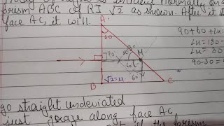 a ray of light is incident normally on a prism ABC of refractive index [upl. by Derrej269]