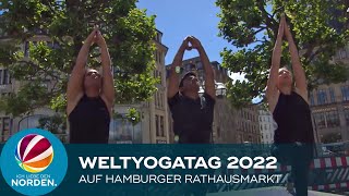 Weltyogatag 2022 auf dem Hamburger Rathausmarkt [upl. by Marji]