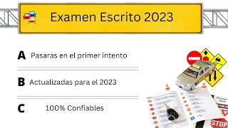 2023 ACTUAL EXAMEN TEÓRICO para la LICENCIA DE CONDUCIR PREGUNTAS DEL DMVen Español [upl. by Lenz]