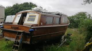 Wooden Norfolk broads 25 cruiser for sale [upl. by Harmon]