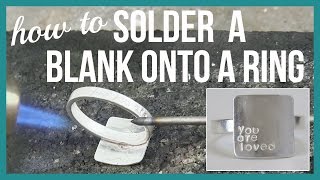 How to Jewelry Solder a Blank onto a Ring  Beaducationcom [upl. by Congdon]