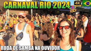 CARNAVAL NO RIO DE JANEIRO Roda de Samba na Rua do Ouvidor  Orla Conde  Andando Rio de Janeiro [upl. by Jarvey]