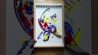 Nicely Abstract Painting Expressionism abstractpainting viralshorts shortvideo arcylicpainting [upl. by Enavi]