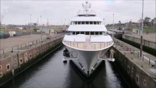 Feadship’s Ebony Shine left IJmuiden yesterday [upl. by Eecart]