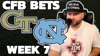 Georgia Tech vs North Carolina Week 7 Bets  College Football Picks With Kyle Kirms [upl. by Ellita]