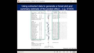 Systematic Reviews and MetaAnalyses Part 3  Conducting the MetaAnalysis [upl. by Osber290]