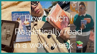 Reading VLOG How much I realistically read in a work week 📚🤓👩🏽‍💼 [upl. by Wanyen]