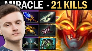 Huskar Dota Gameplay Miracle with 21 Kills and Halberg [upl. by Anayik]