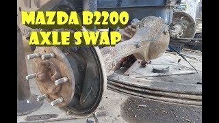 Mazda B2600i Axle Installed in B2200 PLUS Extra Leaf Springs KIA ENGINE SWAP [upl. by Anifled759]