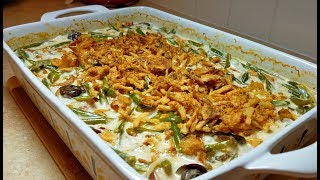 Green Bean Casserole Recipe Mushroom Cream Sauce Recipe  How to make GREEN BEAN CASSEROLE [upl. by Idnil]