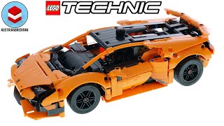 LEGO Technic 42196 Lamborghini Huracán Tecnica Orange Speed Build Review [upl. by Hatfield]