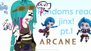 FANDOMS REACT  PT 1★ JINXpowder [upl. by Ninetta182]