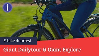 Ebike duurtest Giant Dailytour amp Giant Explore  Review [upl. by Ecnerrot]