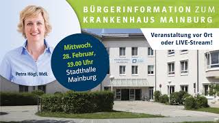 Livestream von Bürgerinformation Krankenhaus Mainburg [upl. by Hanover]