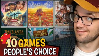 10 Board Games Being Played NOW  quotPeoples Choicequot Board Game Picks [upl. by Nageam]