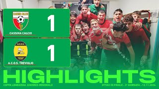 Cassina Calcio  ACOS Treviglio 11  Gol amp Highlights  Coppa Lombardia Juniores Regionale 202425 [upl. by Aimik540]