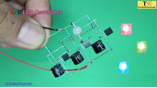 RGB LED Controller using Transistors BC557 [upl. by Huskey]