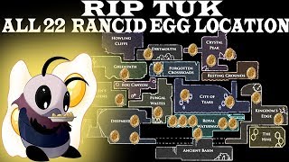 Hidden Rancid eggs  All 21 hollowknight Rancid eggs location [upl. by Yaras528]