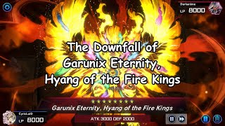 YuGiOh Master Duel  The Downfall of Garunix Eternity Hyang of the Fire Kings [upl. by Nerreg]