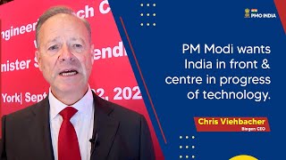 PM Modi wants India in front amp centre in progress of technology Chris Viehbacher Biogen CEO [upl. by Nylemaj]