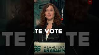 AYUSO a SANCHEZ 😡 ¡que te vote CHAPOTE [upl. by Alieka117]