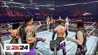 WWE 2K24 The Bloodline vs The Judgment Day Epic Gameplay [upl. by Sible]