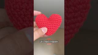 here’s a crochet heart amigurumi for you ❤️ crochet shorts loops heart croche [upl. by Akimaj303]