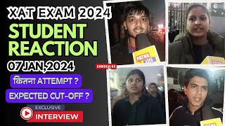 XAT EXAM ANALYSIS 2024  07 JAN  XAT EXAM REACTION  CAT से TOUGH  AVG ATTEMPT 50 [upl. by Ecirpac]