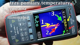 Wykrywa mostki termiczne mierzy napięcie pojemność Kamera Termowizyjna Multimetr TOOLTOP ET13S [upl. by Esiralc522]