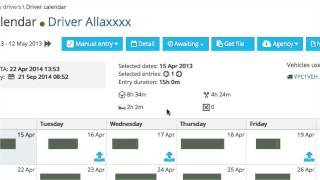 Driver Calender Summary  Visionfta [upl. by Dressel]