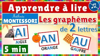 Les graphèmes de 2 lettres  méthode Montessori  Sans fond musical [upl. by Frederigo]