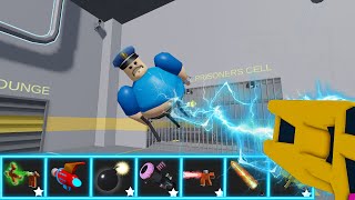 HARD MODE Activated Play with ITEMS in Barry Prison Run roblox [upl. by Lsiel]